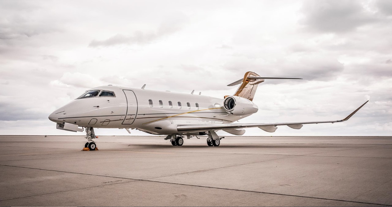 Luxury private jet interior